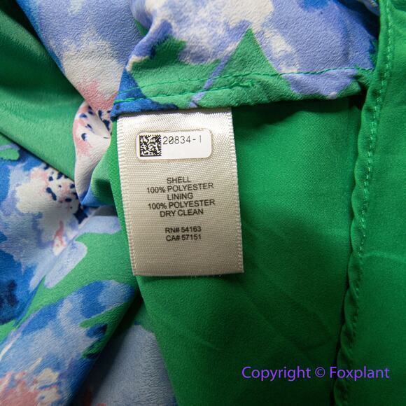 Eliza J Blue And Green Floral Faux Wrap Midi Dress, plus size 22W - Picture 13 of 15